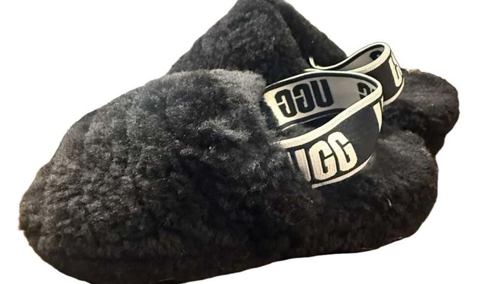 Ugg Fluff Yeah Slide Size 5 Black Slippers